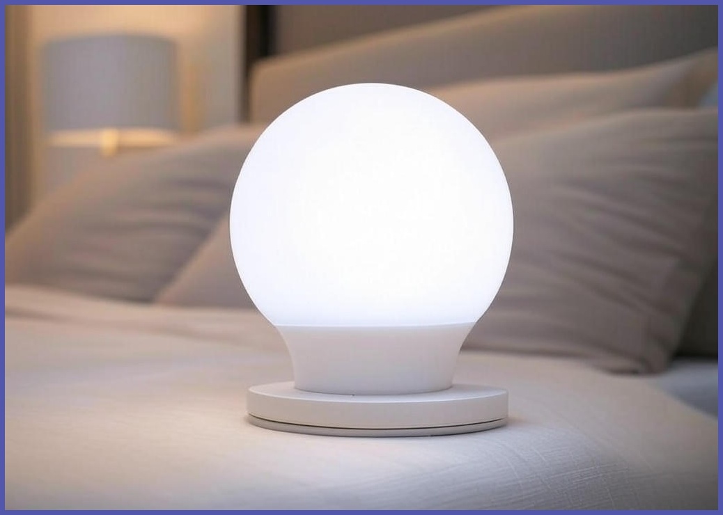 Keebright LED 수면 무드등 수유등 취침등 2400mAH 삼색광 밝기 조절 가능, 화이트